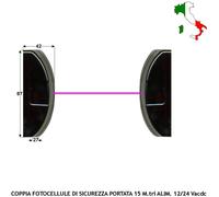 Coppia Fotocellule Originali Sicurezza Antischiacciamento Automatismi 12/24 Vac