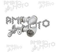 COPPIA FRECCE A LED MOTO LAMPA 90483 DROP CHROMO LAMPA COD.90483