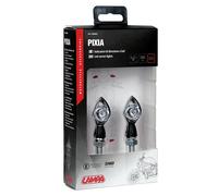 COPPIA FRECCE A LED PER MOTO INDICATORI DI DIREZIONI SCOOTER LENTE BIANCA LAMPA