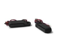 Coppia Frecce a led plastica nere omologate con lente fumè 2pz 62x12mm 3 LED