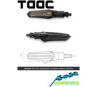 COPPIA FRECCE A LED SEQUENZIALI LUCE DI POSIZIONE OMOLOGATE ECE TAAC MOTO FUME'