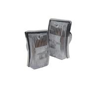 COPPIA FRECCE ANTERIORI COMPLETE CROMATE BIANCHE PIAGGIO VESPA PX 1999 99