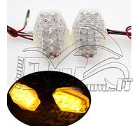 COPPIA FRECCE INDICATORI LED DA CARENA 15LED CHIARE OMOLOGATE SUZUKI GSXR 1000