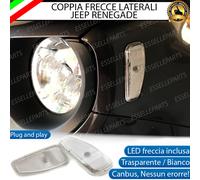 COPPIA FRECCE LATERALI A LED BIANCHE JEEP RENEGADE CANBUS INDICATORI DIREZIONE