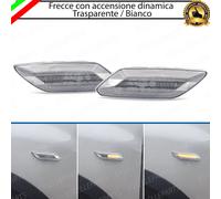 COPPIA FRECCE LATERALI BIANCO TRASPARENTI DINAMICHE A LED DACIA JOGGER