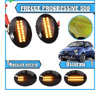 COPPIA FRECCE LATERALI DINAMICHE FIAT 500 PROGRESSIVE OSCURATE 36 LED NEW MODEL