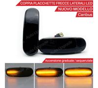 COPPIA FRECCE LATERALI NERO FUME' PROGRESSIVE A LED PER FIAT PANDA QUBO CANBUS