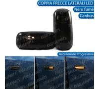 COPPIA FRECCE LATERALI PROGRESSIVE LED AUDI A4 B6 CANBUS DINAMICHE NERO FUME'