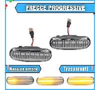 COPPIA FRECCE LATERALI PROGRESSIVE LED FIAT IDEA TRASPARENTI DINAMICHE CANBUS