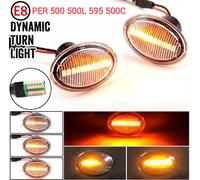 COPPIA FRECCE LATERALI PROGRESSIVE LED PER FIAT ABARTH 500 500C 500L 595 CANBUS