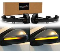 Coppia Frecce LED Dinamiche per Specchietti compatibile con VW Golf 8, Volkswagen ID3, Arteon, Passat B8, VW T-Roc, Taigo, Indicatori Laterali Sequenziali CANBUS Plug & Play | Nero Fumé