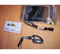 COPPIA FRECCE LED INDICATORE CHAFT FRECCIA ALLUMINIO NERE CROMATE OMOLOGATE