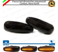 COPPIA FRECCE LED LATERALI NERO FUME' PROGRESSIVE LED KIA CEE'D CEED CANBUS