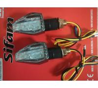 COPPIA FRECCE LED MOTO SIFAM CLI7014 TRIANGOLARE RIFLETTORE POSTERIORE ARANCIONE