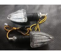 COPPIA FRECCE LED MOTO SIFAM CLI7018 TRIANGOLARE GAMBO LUNGO OMOLOGATE C.E