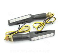 COPPIA FRECCE + LUCI DIURNE A LEDS SEQUENZIALI PROGRESSIVE OMOLOGATE NERE