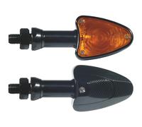 Coppia frecce moto custom lampadina alogene omologate universali in alluminio