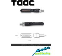 COPPIA FRECCE SEQUENZIALI MOTO A LED OMOLOGATE ECE LENTE FUME' TAAC MOTO