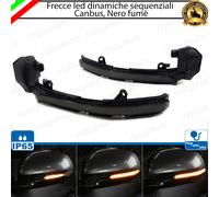 COPPIA FRECCE SPECCHIETTI NERO FUME' PROGRESSIVE DINAMICHE A LED JAGUAR I-PACE