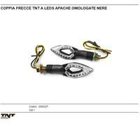 COPPIA FRECCE TNT A LEDS APACHE OMOLOGATE NERE 206022F