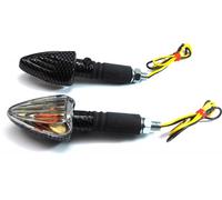 Coppia Frecce universali con lampadina e cassa in Carbon look Biondi