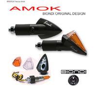 COPPIA FRECCE OMOLOGATE AMOK NERA SATINATA LUNGA-ARANCIONE /BIANCA YAMAHA