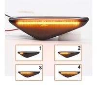 Coppia Fumè Nero Dynamic Indicatore Lampeggiatori Laterali Frecce per BMW X5