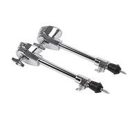 Coppia Gamba Grancassa con Staffa Fissa Anti Stabile per Strumento a Percussione Kit Rum Supporto Piedini per Tamburo in Lega di Zinco Cromati Regolabili con Staffa Fissa Stabile