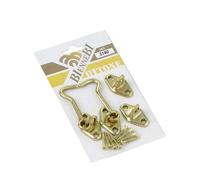 COPPIA GANCI FERMAPERSIANE IN OTTONE 60 mm