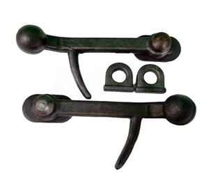 COPPIA GANCI MEDI DX E SX CHIUSURA A PALLA SPONDA RIMORCHIO CARRELLO PERNO