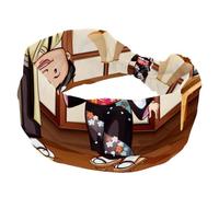 Coppia giapponese che indossa tradizionali fasce per capelli kimono per donne e ragazze, fascia larga annodata a turbante incrociato, fascia per capelli antiscivolo, per yoga, allenamento, corsa