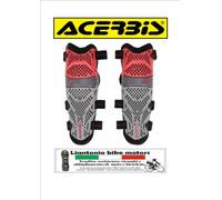 Coppia Ginocchiere Acerbis Impact Pro Enduro Motocross Mtb colore GRIGIO/ROSSO