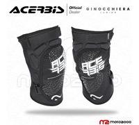 COPPIA GINOCCHIERE MORBIDE PROTEZIONI GINOCCHIA MOTO-CROSS ENDURO NERE BIANCHE