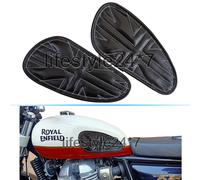 Coppia ginocchiere serbatoio pelle D5 personalizzate per Royal Enfield per In...