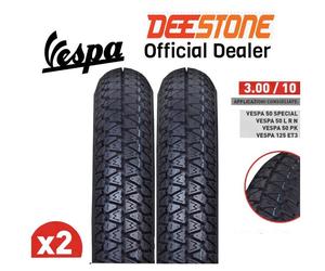 COPPIA GOMMA 3 00 10 30010 DEESTONE VESPA 50 HP 3/00/10- 300 10