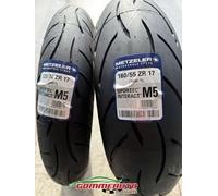 COPPIA GOMME METZELER 120/70ZR17 (58W) + 180/55ZR17 (73W) SPORTEC M-5 INTERACT