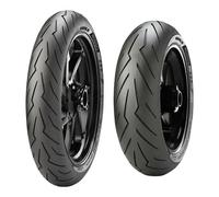 COPPIA GOMME PIRELLI 80/90-17 44S + 100/80-17 52S DIABLO ROSSO SPORT