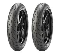 COPPIA GOMME PIRELLI 80/90-17 44S + 110/70-17 54S DIABLO ROSSO SPORT