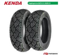 COPPIA GOMME PNEUMATICI COPERTONI KENDA UNIK 120/70-10 + 100/80-10 TUBELESS