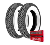 Coppia gomme pneumatici Kenda K333 3.50-10 51J + camere d'aria Vespa PX 125/150
