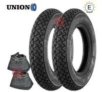 COPPIA GOMME UNION PNEUMATICI 3.00.10 CAMERA D'ARIA VESPA PK 50 S - 50 XL
