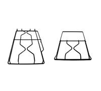 COPPIA GRIGLIA CUCINA GAS 3 FUOCHI ARISTON INDESIT 44,8 X 28,3 + 40,9 X 25,8 cm.