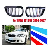 Coppia griglia renale colore nero lucido M per BMW Serie 1 E81 E87 2004-2007 IT