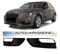 Coppia griglie fendinebbia nere lucide per Audi A3 8V 2012>2016