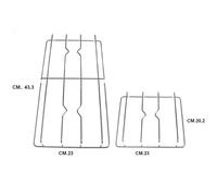 Coppia griglie in acciaio per cucina samet 3 fuochi 43,3 x 23 + 20,2 x 23 cm