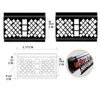 COPPIA GRIGLIE NERE PARASASSI PROTEZIONE FANALI POST ADATTO A RENAULT 37X23 CM