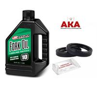 Coppia guarnizioni olio forcella e olio forcella 1 litro per Honda NT650V Dea...