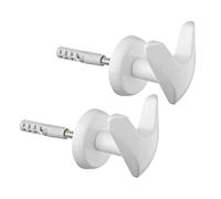 Coppia handy vip muro - 2 appendini di design da muro, ideali anche per legno e cartongesso - 100% made in italy - bianchi
