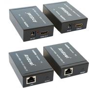 COPPIA HDMI EXTENDER ETHERNET CAVO DI RETE LAN OVER CAT5E CAT6 60 METRI 1080P 3D