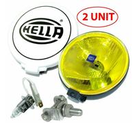Coppia Hella Comet 500 Fari Da Guida Giallo Spot Con Copertura Universale